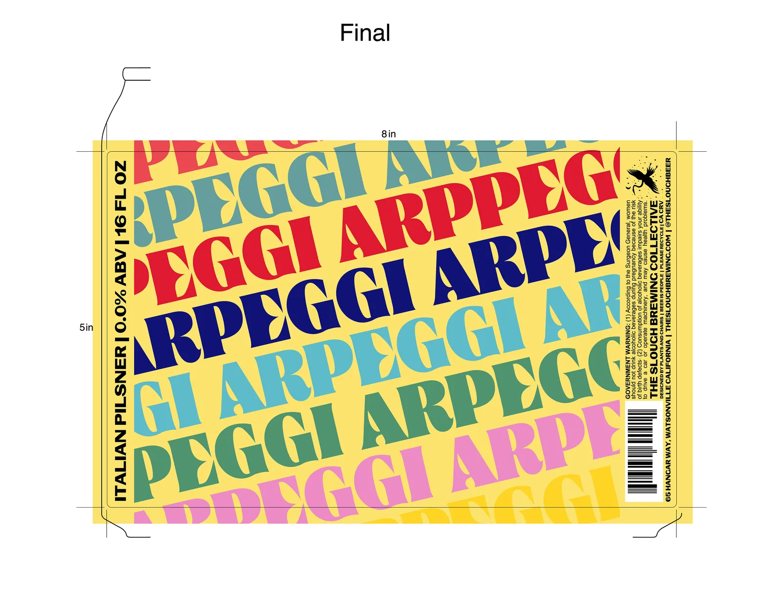 ARPEGGI Italian Pilsner Label, The Slough, plate 8 of 15