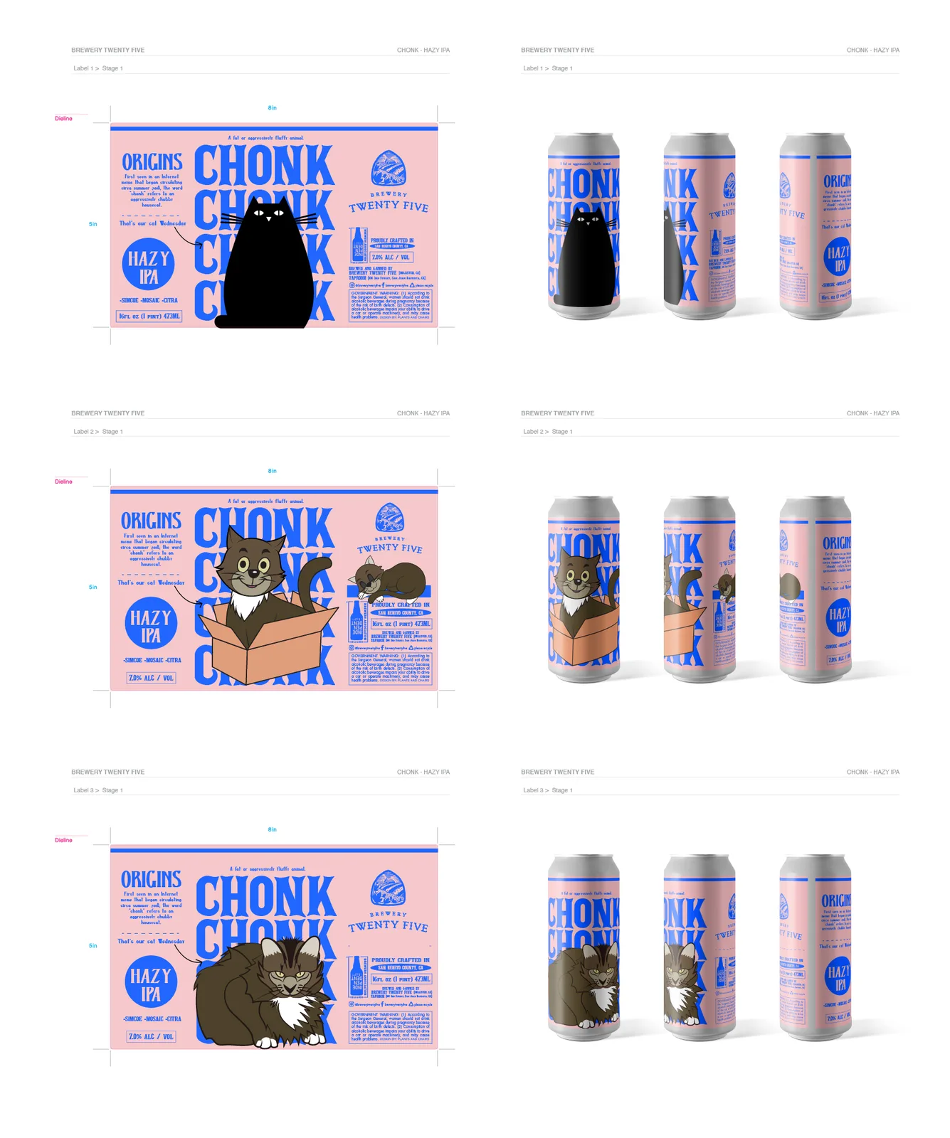 Brewery Twenty Five, Chonk Hazy DIPA Label, plate 19 of 19