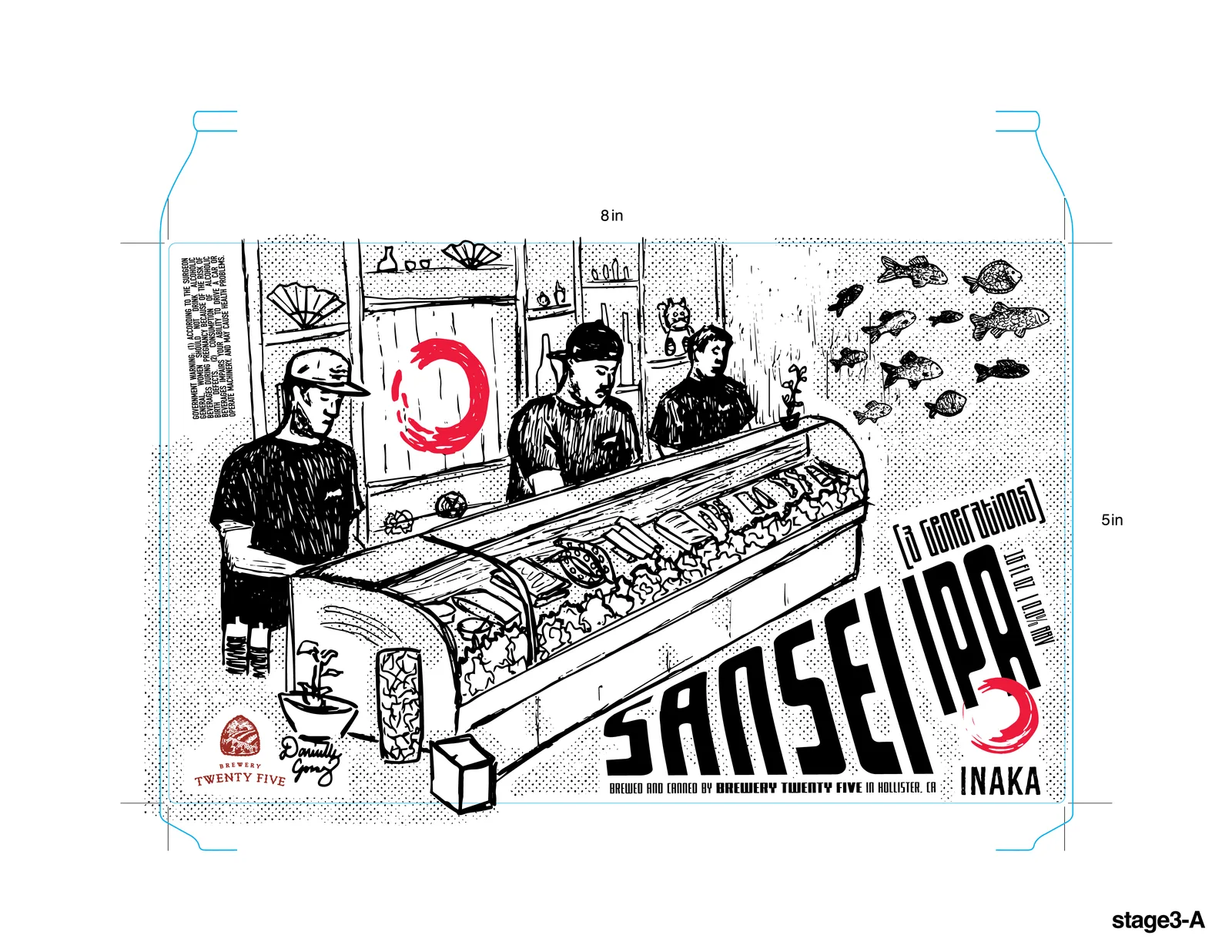 Brewery Twenty Five X INAKA, Beer Label, plate 4 of 5