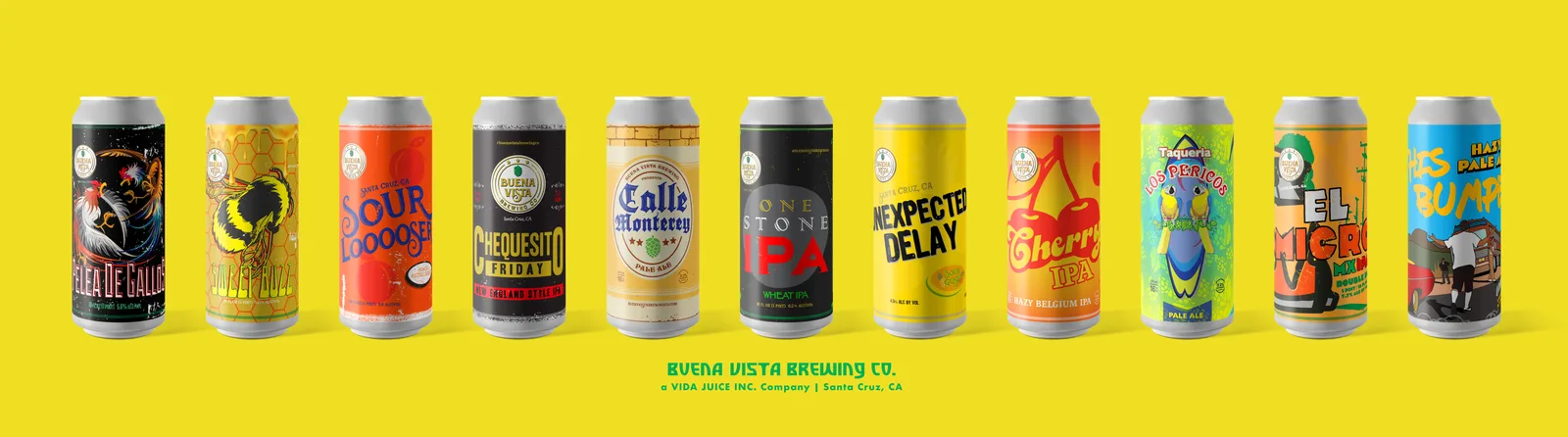 Buena Vista Brewing Co., Beer Can Labels, plate 1 of 24