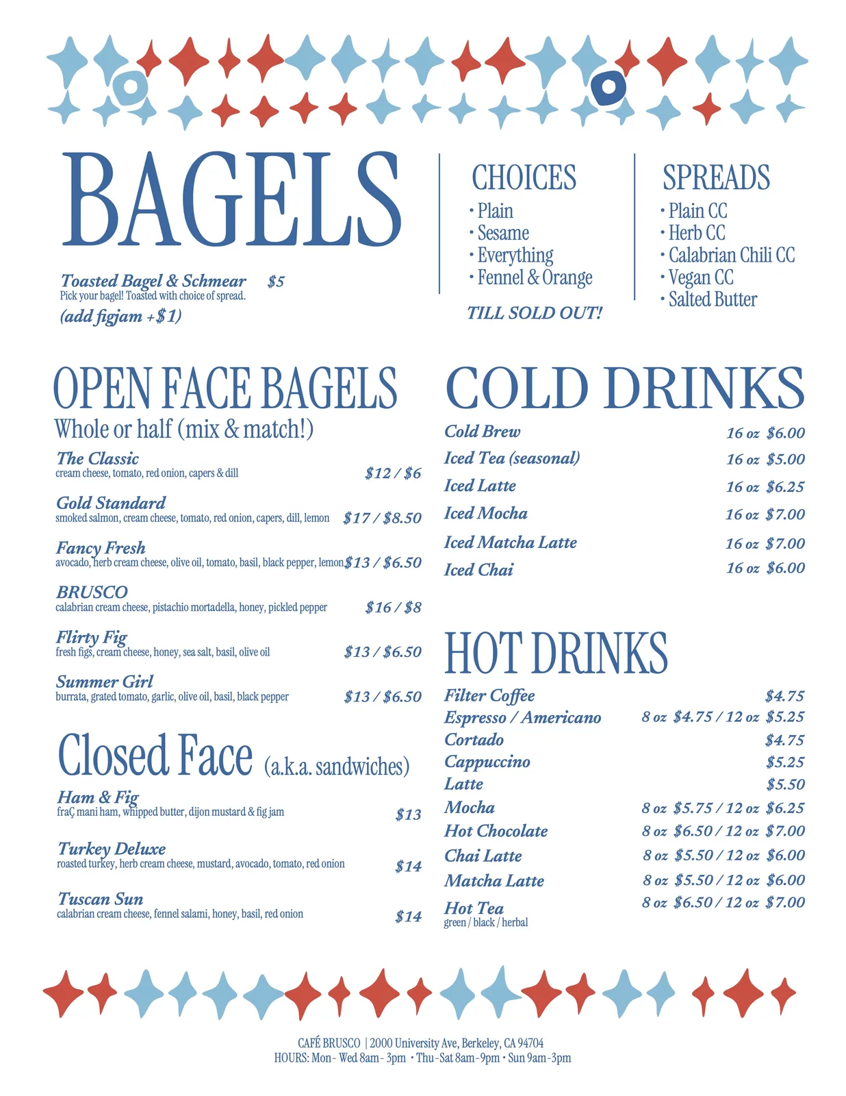 Café Brusco, Branding, Merchandise, Web, Menu, plate 23 of 25