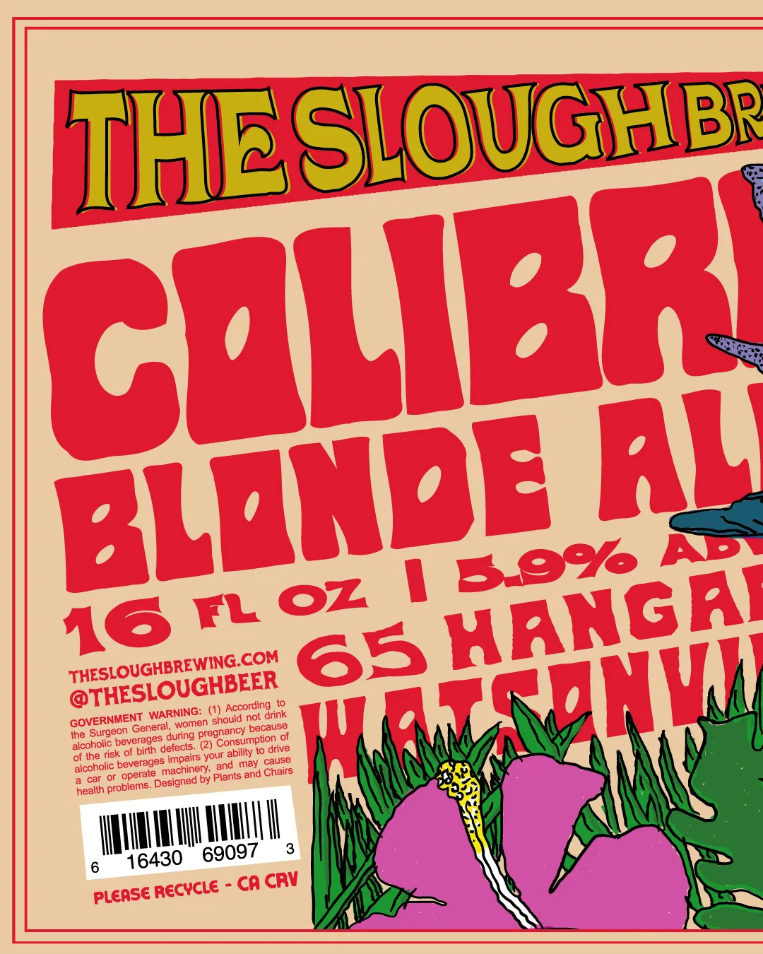 Colibri Blonde Ale Label, The Slough Brewing, plate 8 of 10
