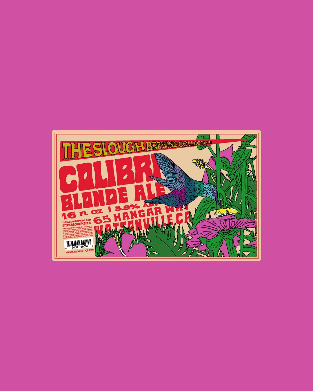 Colibri Blonde Ale Label, The Slough Brewing, plate 10 of 10