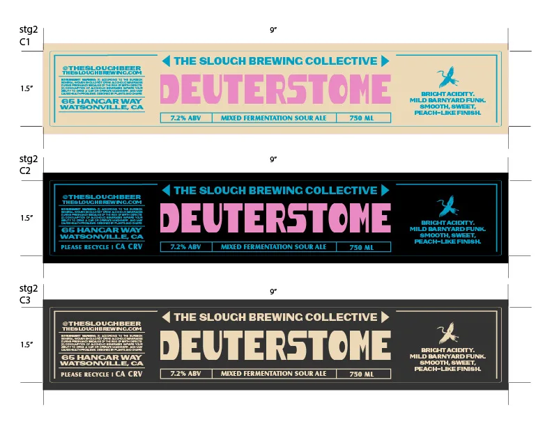 Deuterstome Mixed Fermentation Sour Ale Bottle Label, plate 4 of 7