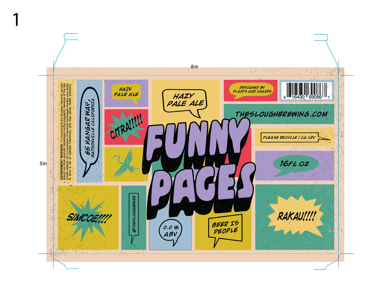 Funny Pages Hazy Pale Ale Label, The Slough, plate 2 of 21