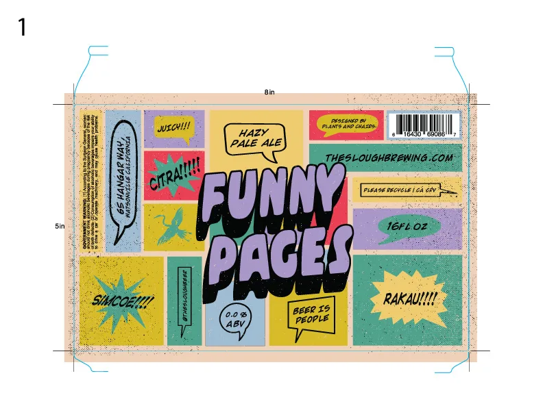 Funny Pages Hazy Pale Ale Label, The Slough, plate 3 of 21