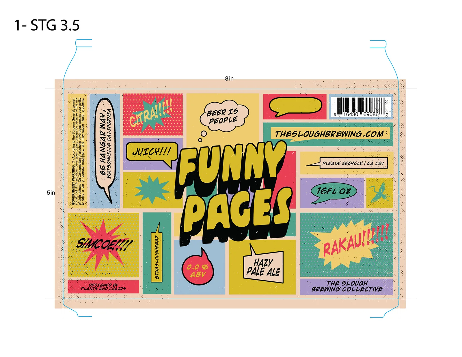 Funny Pages Hazy Pale Ale Label, The Slough, plate 4 of 21