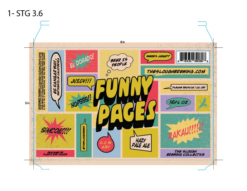 Funny Pages Hazy Pale Ale Label, The Slough, plate 5 of 21