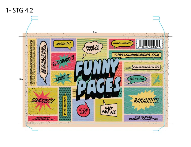 Funny Pages Hazy Pale Ale Label, The Slough, plate 6 of 21