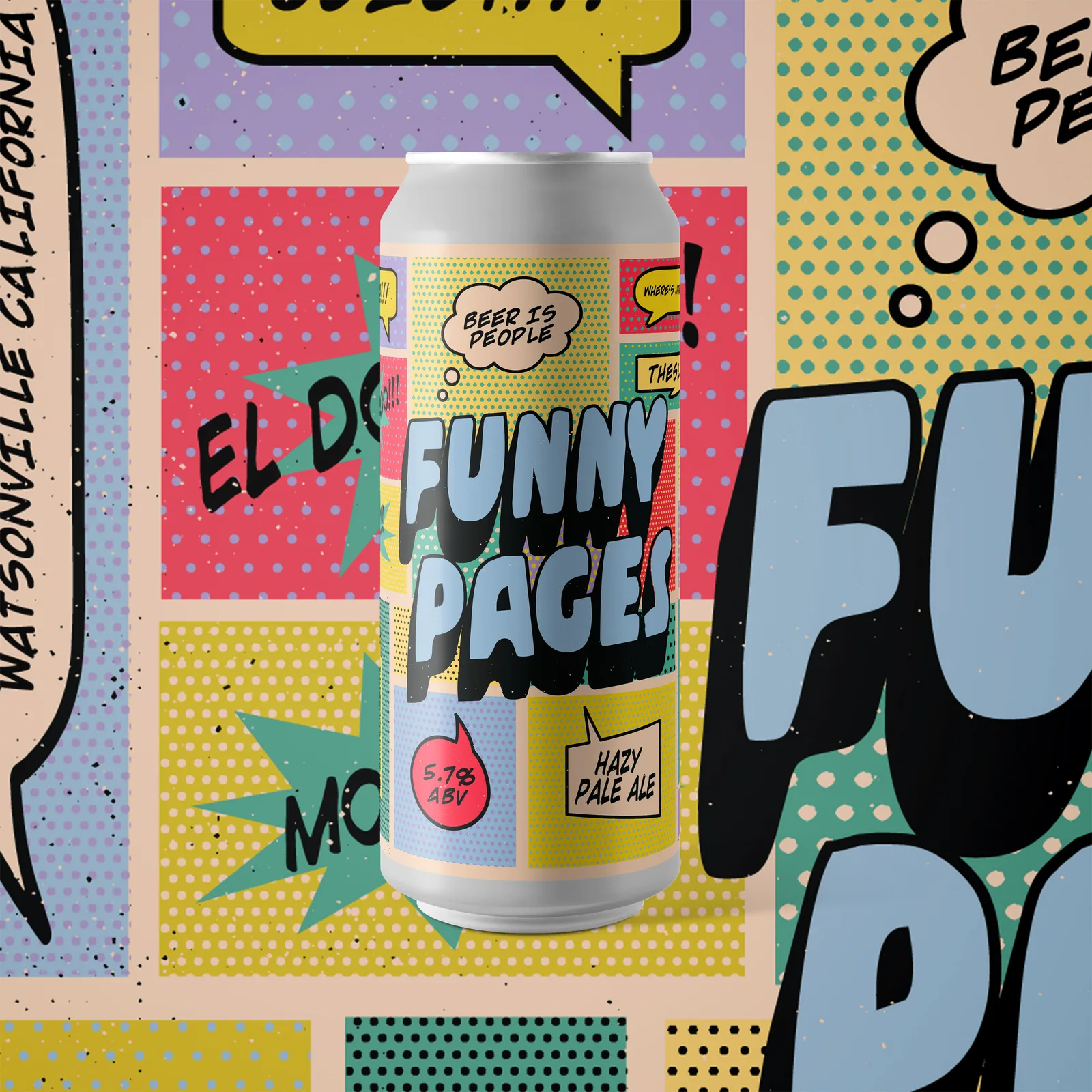 Funny Pages Hazy Pale Ale Label, The Slough, plate 16 of 21