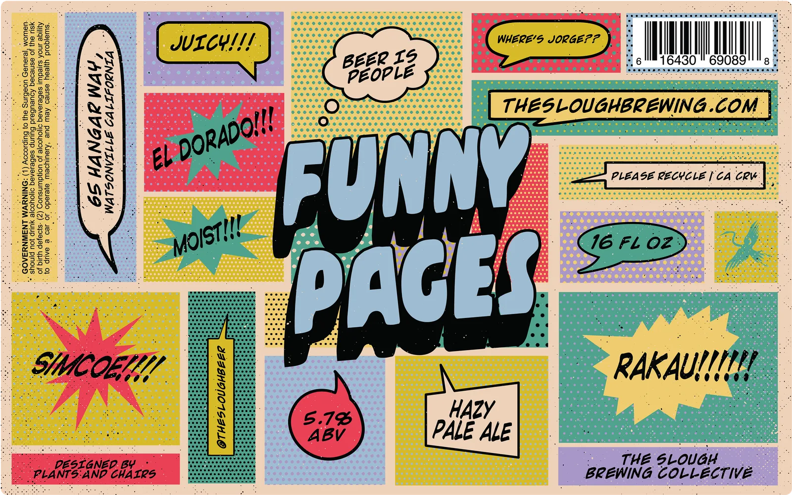 Funny Pages Hazy Pale Ale Label, The Slough, plate 20 of 21
