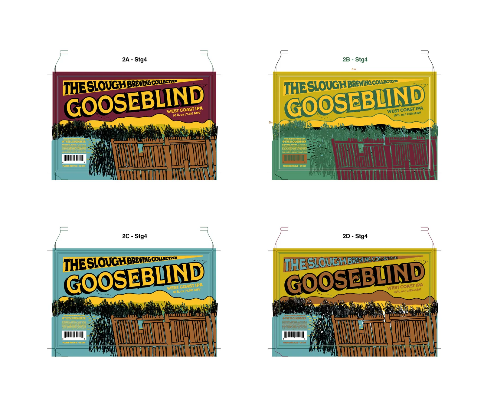 Gooseblind Westcoast IPA Label, The Slough, plate 2 of 7