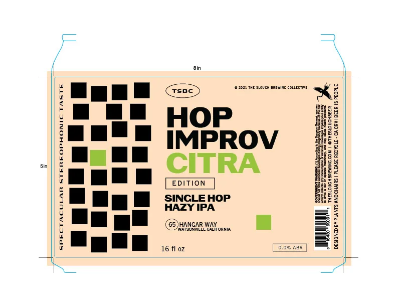 Hop Improv: Citra IPA Label, The Slough, plate 2 of 20