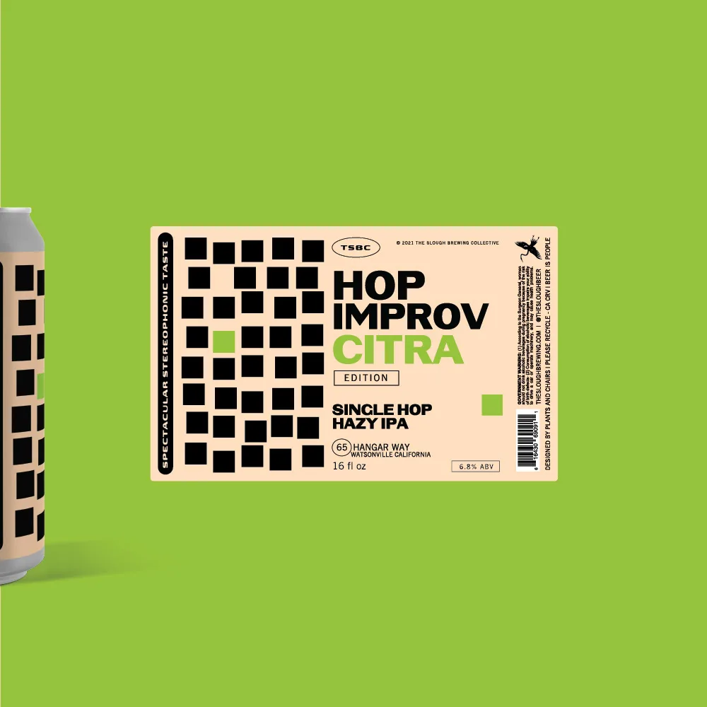 Hop Improv: Citra IPA Label, The Slough, plate 14 of 20