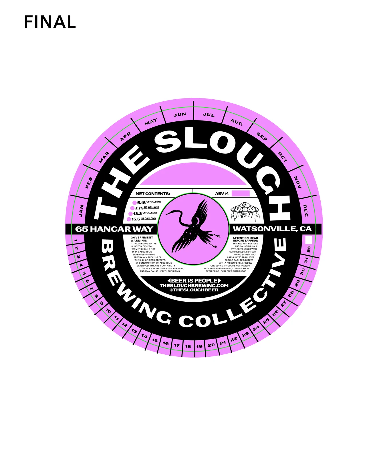 Keg Collar Tag, The Slough Brewing Collective, plate 5 of 5