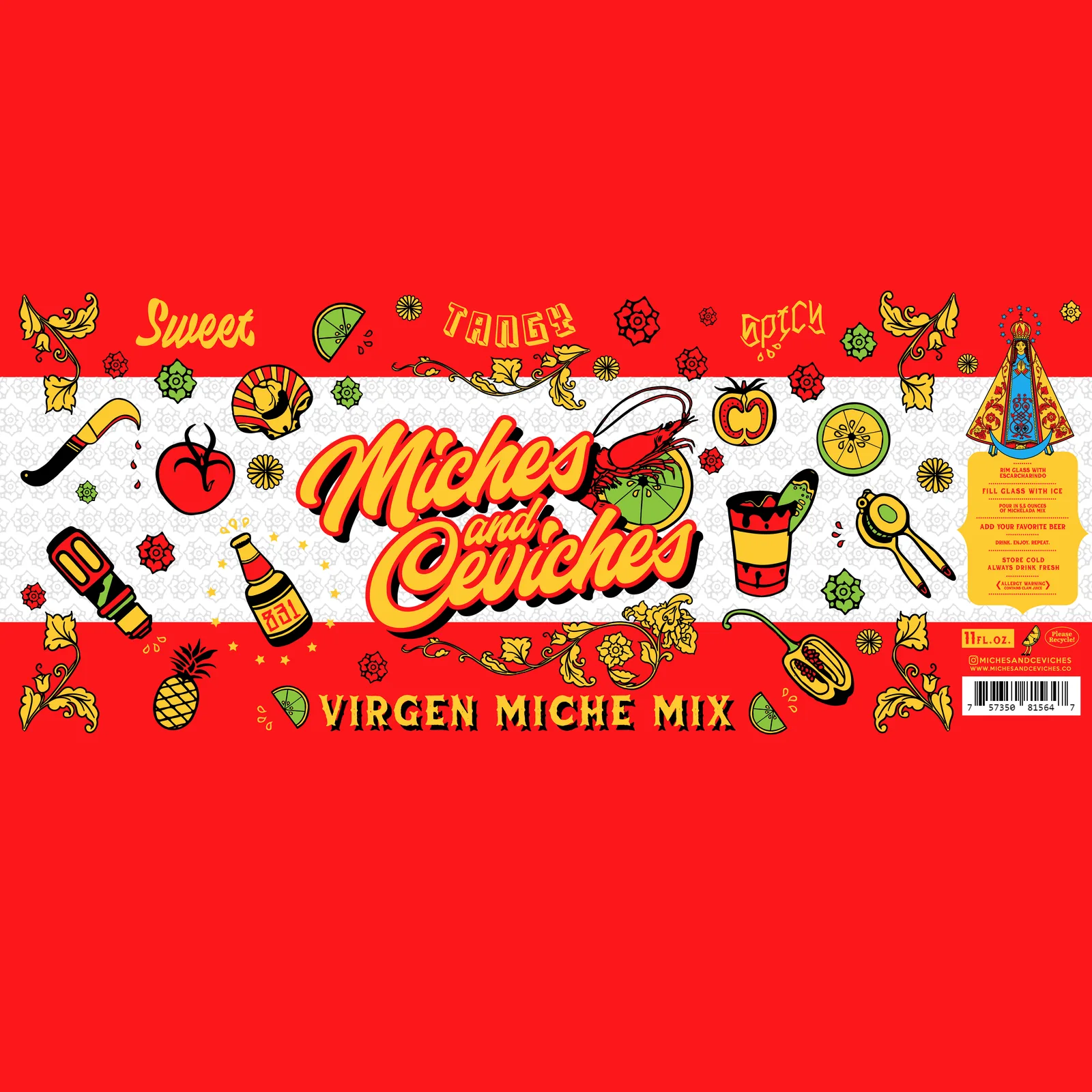 Miches and Ceviches, Virgen Miche Mix, plate 6 of 11