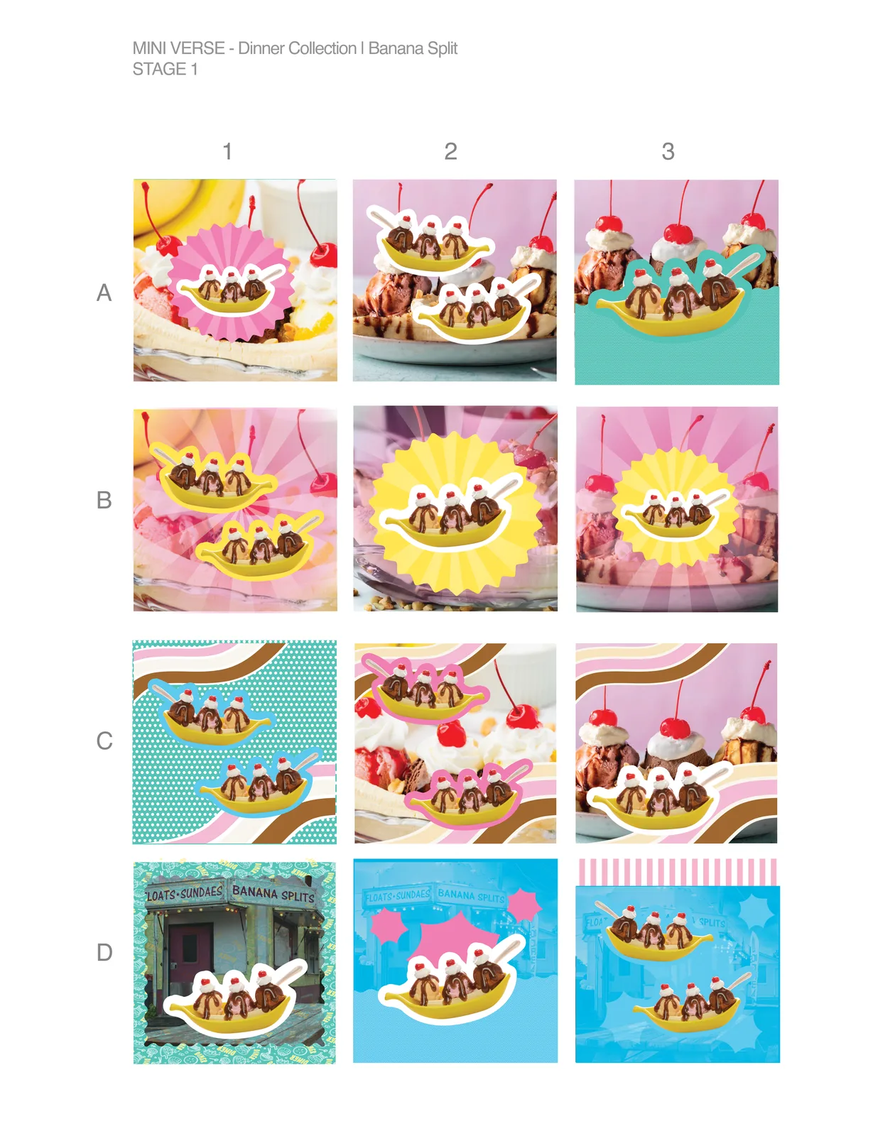 Miniverse, Banana Split Graphic, plate 1 of 4