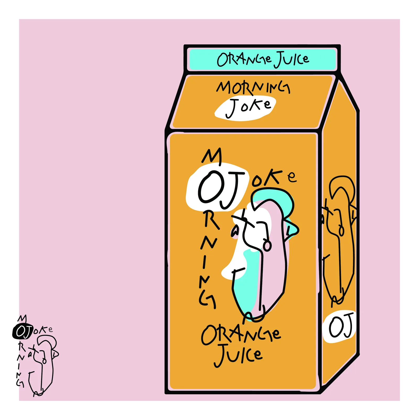 Morning OJ ok., Branding Exploration, plate 1 of 3