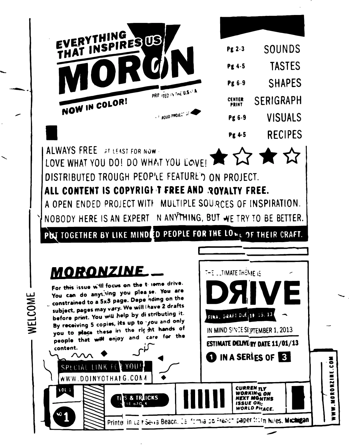 Moronzine Logo, plate 1 of 8