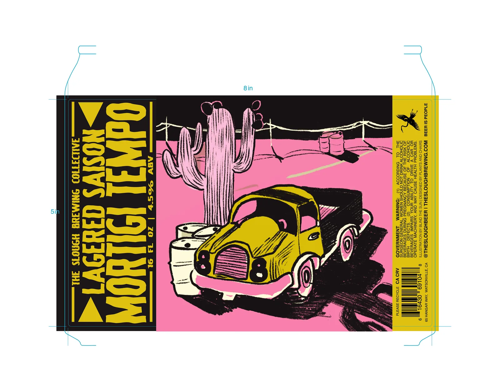 Mortigi Tempo Lagered Saison Label, The Slough, plate 5 of 9