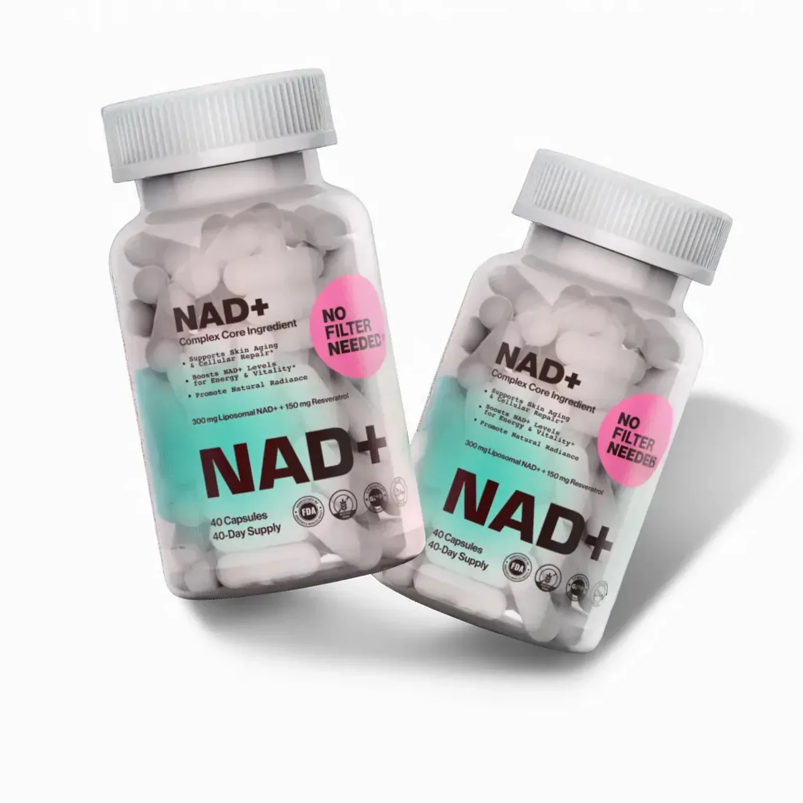 No Filter Needed, NAD+ Supplement Label Design, plate 5 of 8