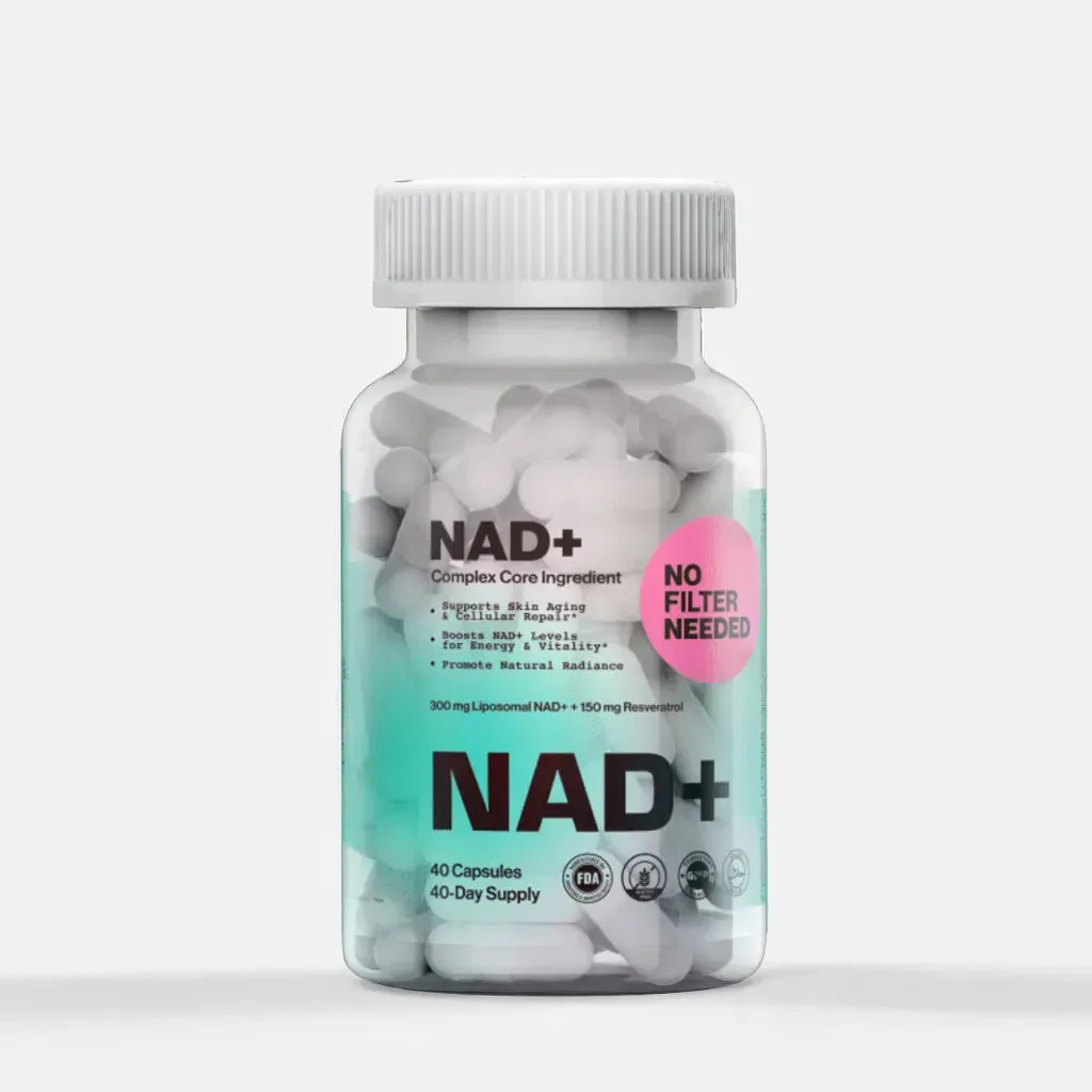 No Filter Needed, NAD+ Supplement Label Design, plate 6 of 8