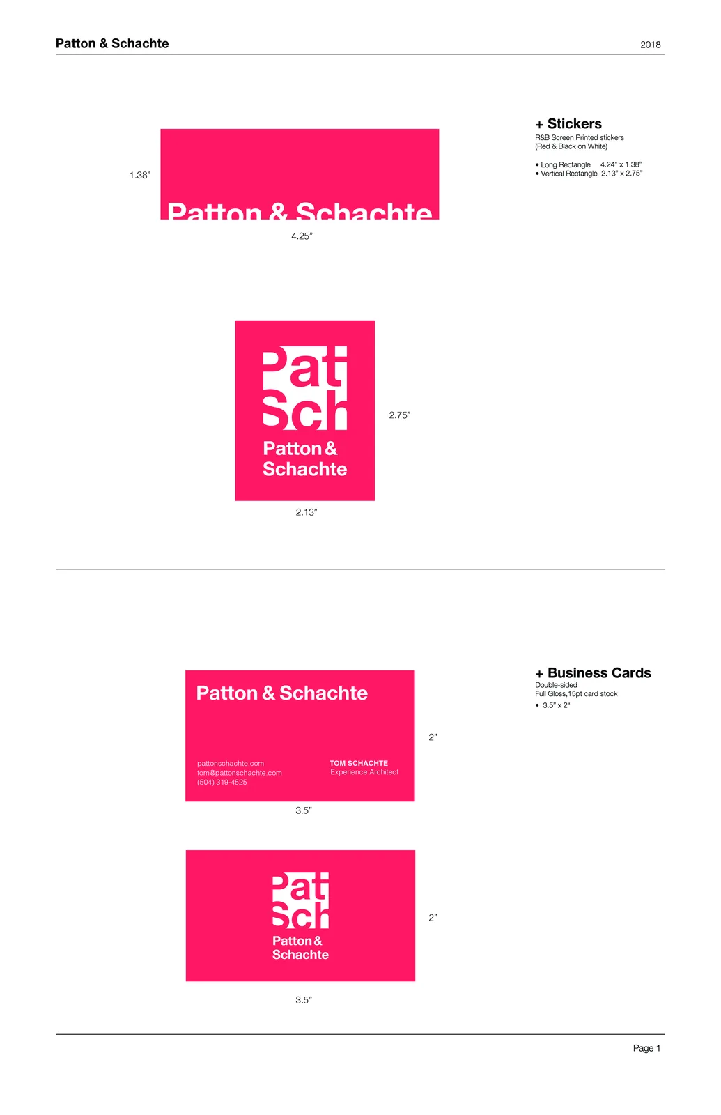 Patton & Schachte Stationery, plate 1 of 2