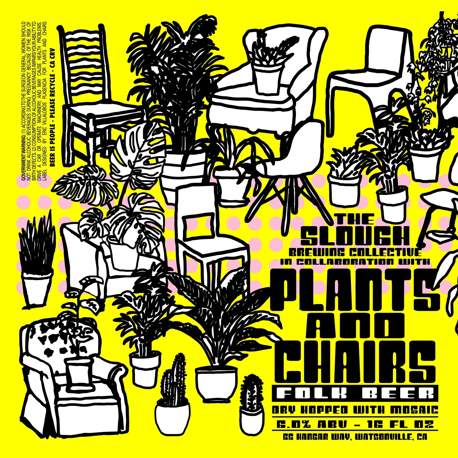 Plants and Chairs Folk Beer Label, The Slough, plate 3 of 7