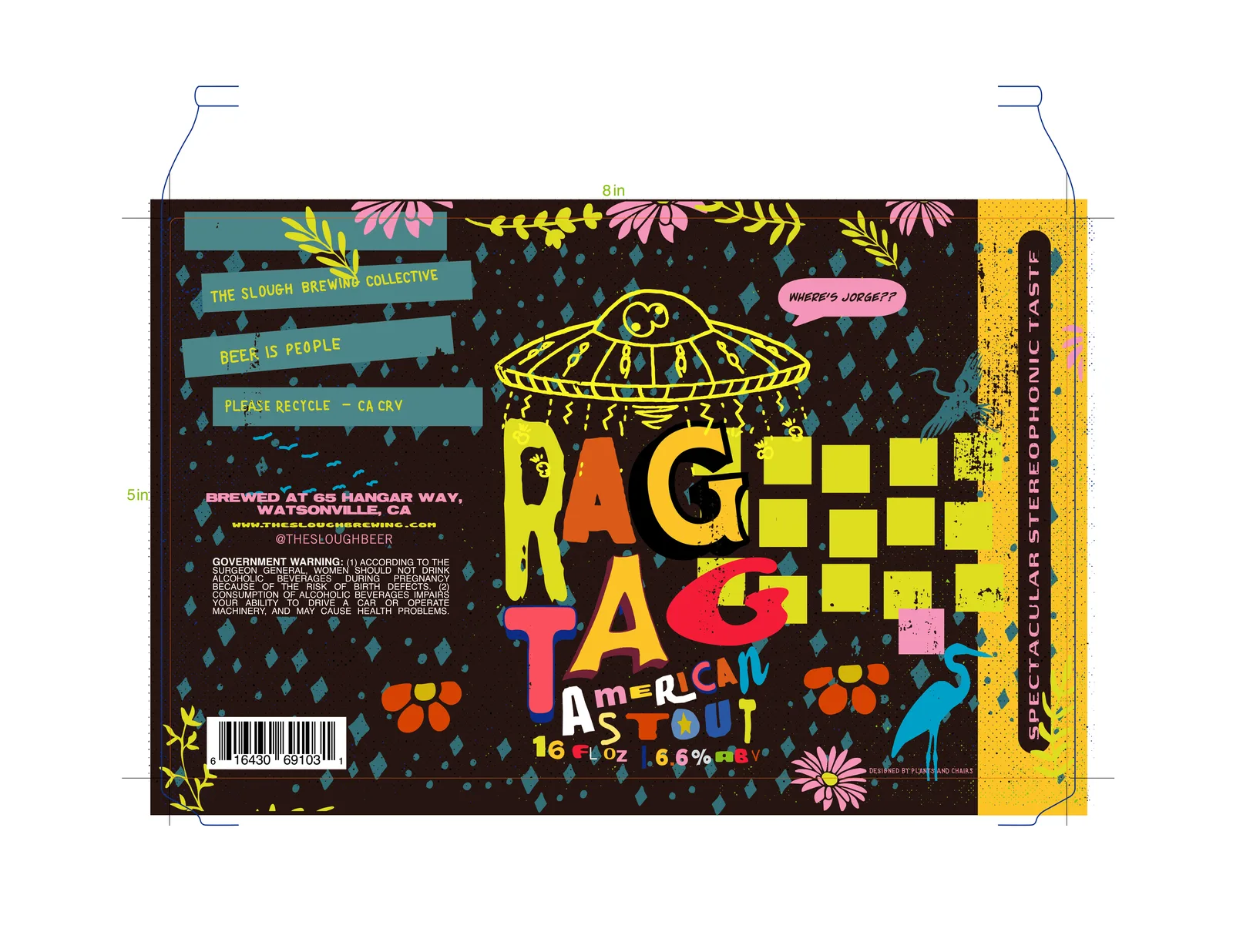 RAG TAG American Stout Label, The Slough, plate 3 of 4