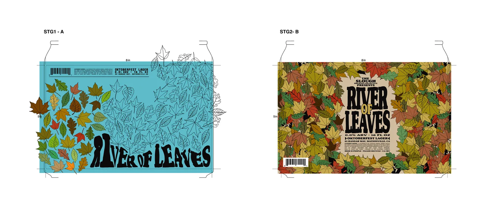 River of Leaves Fall Lager Label, The Slough, plate 1 of 4