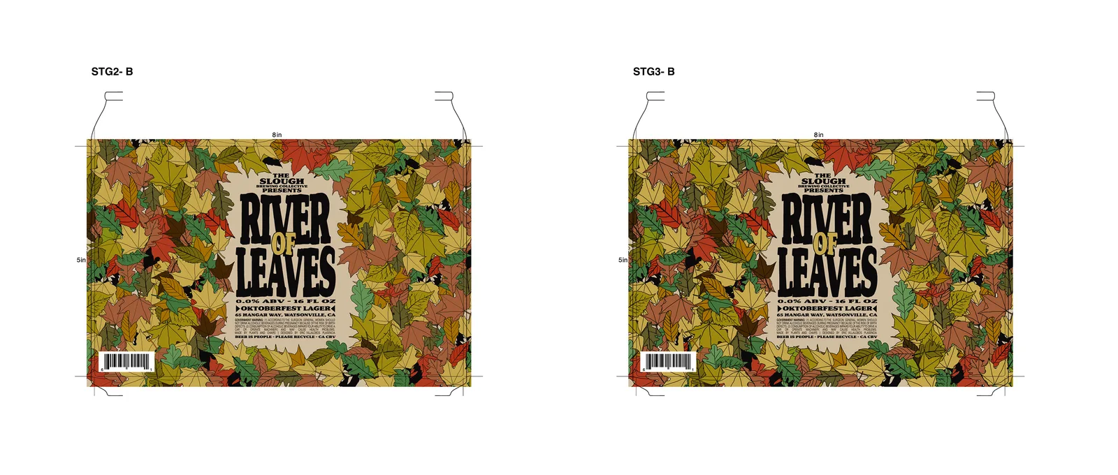 River of Leaves Fall Lager Label, The Slough, plate 2 of 4