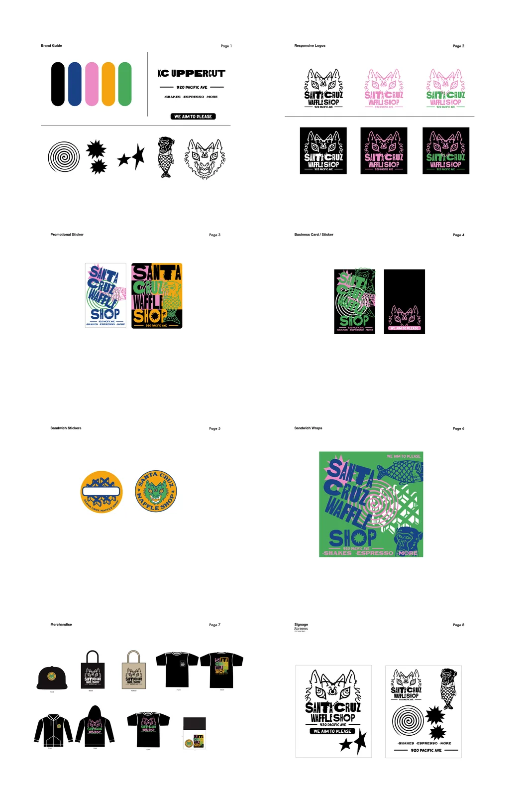Santa Cruz Waffle Shop, Brand Identity, plate 4 of 36