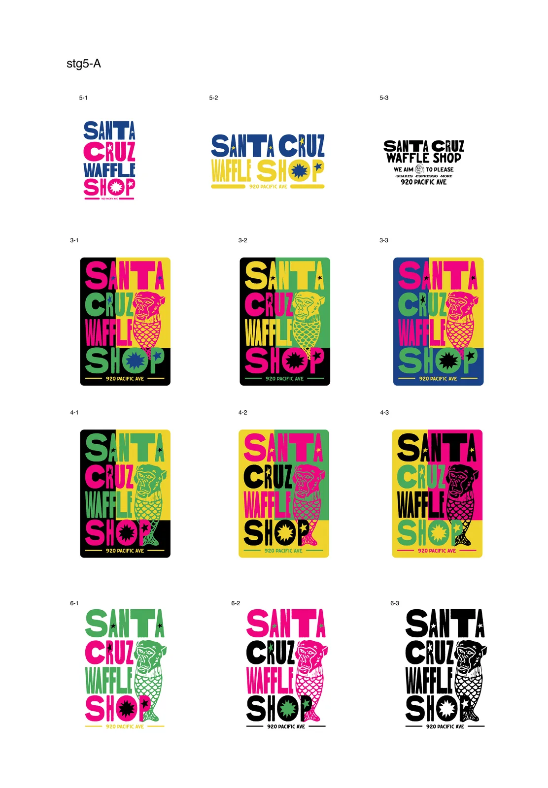 Santa Cruz Waffle Shop, Brand Identity, plate 6 of 36
