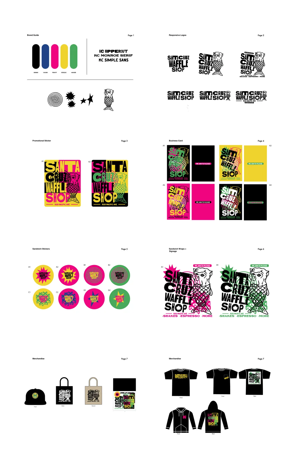 Santa Cruz Waffle Shop, Brand Identity, plate 7 of 36
