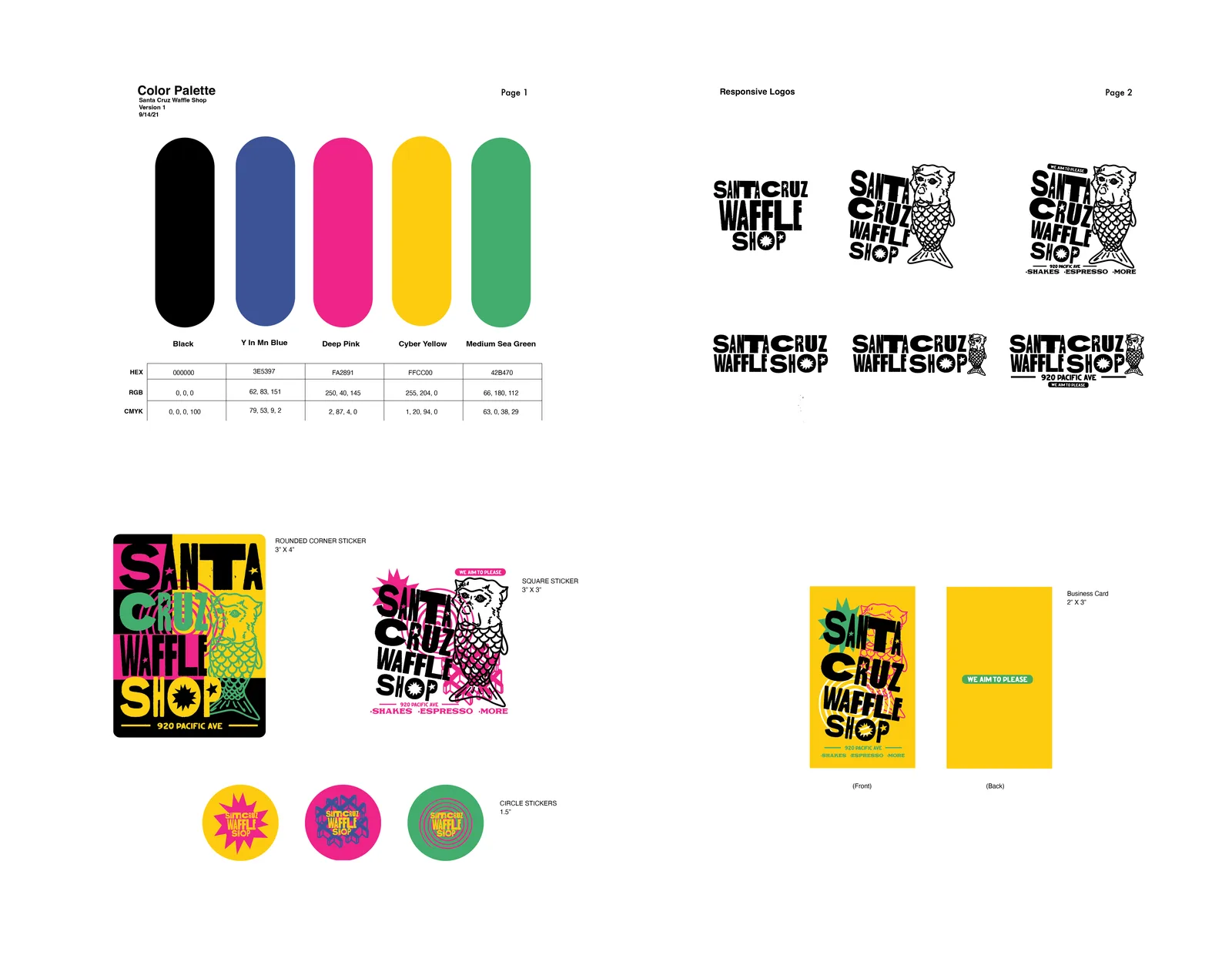 Santa Cruz Waffle Shop, Brand Identity, plate 8 of 36