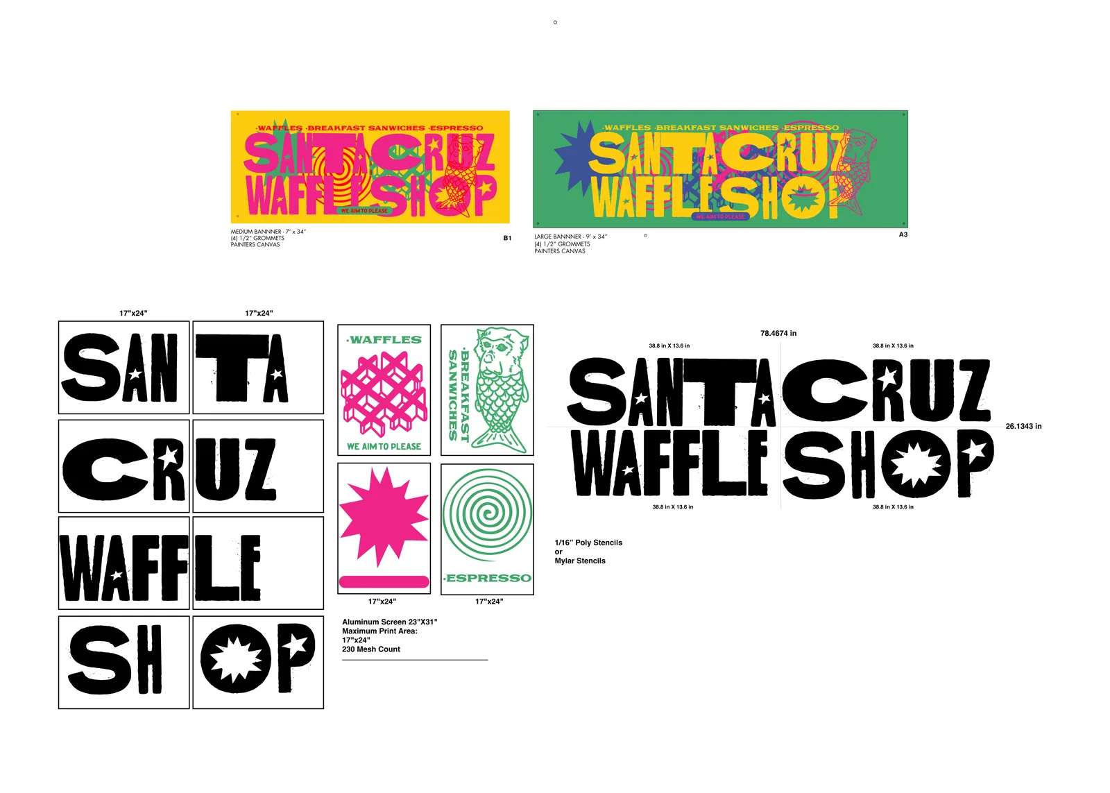 Santa Cruz Waffle Shop, Brand Identity, plate 9 of 36