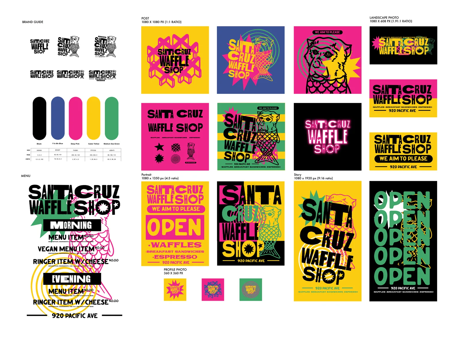 Santa Cruz Waffle Shop, Brand Identity, plate 10 of 36