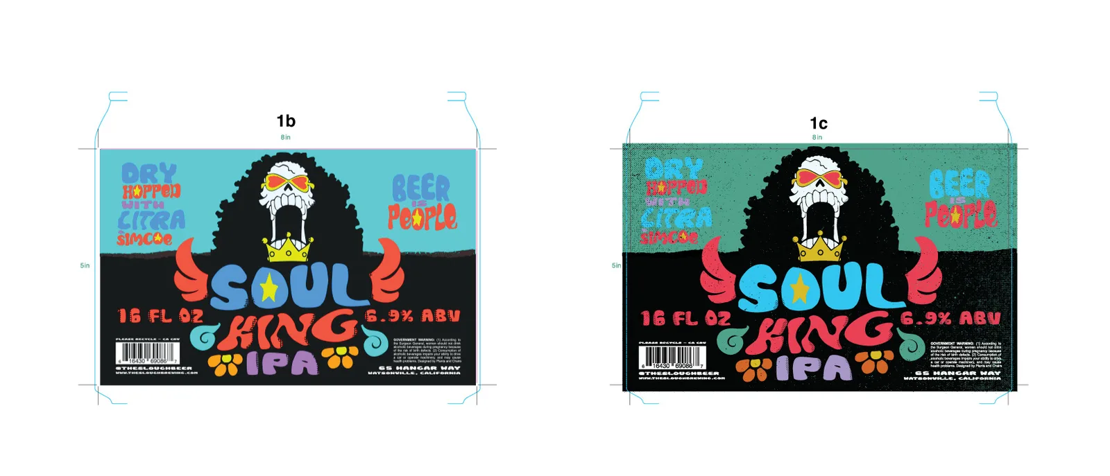 Soul King IPA Label, The Slough Brewing Collective, plate 3 of 14