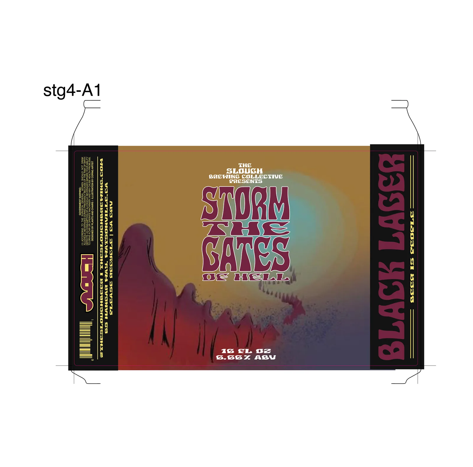Storm The Gates of Hell Black Lager, Label, plate 5 of 17