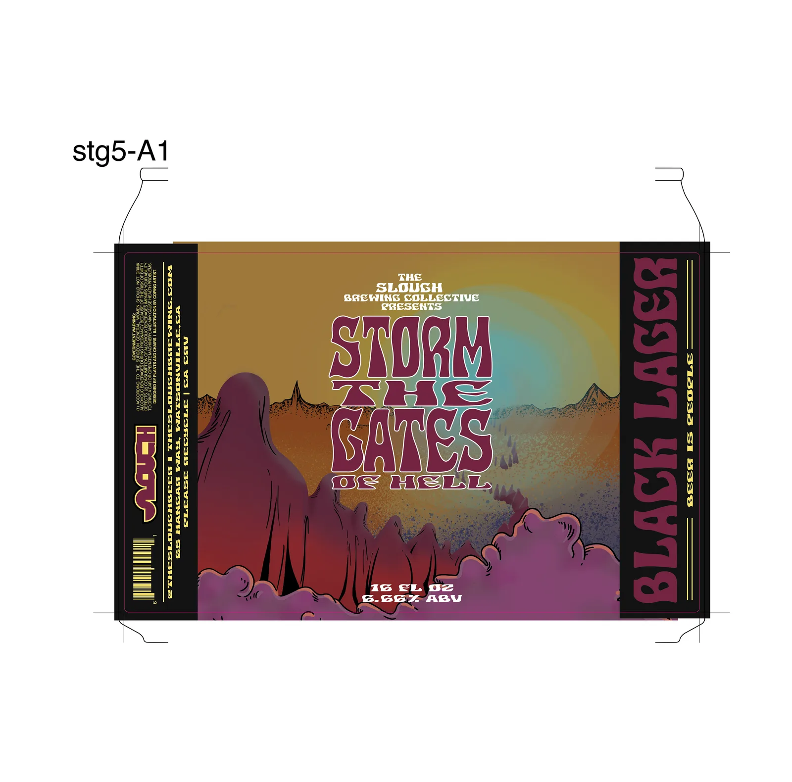 Storm The Gates of Hell Black Lager, Label, plate 6 of 17