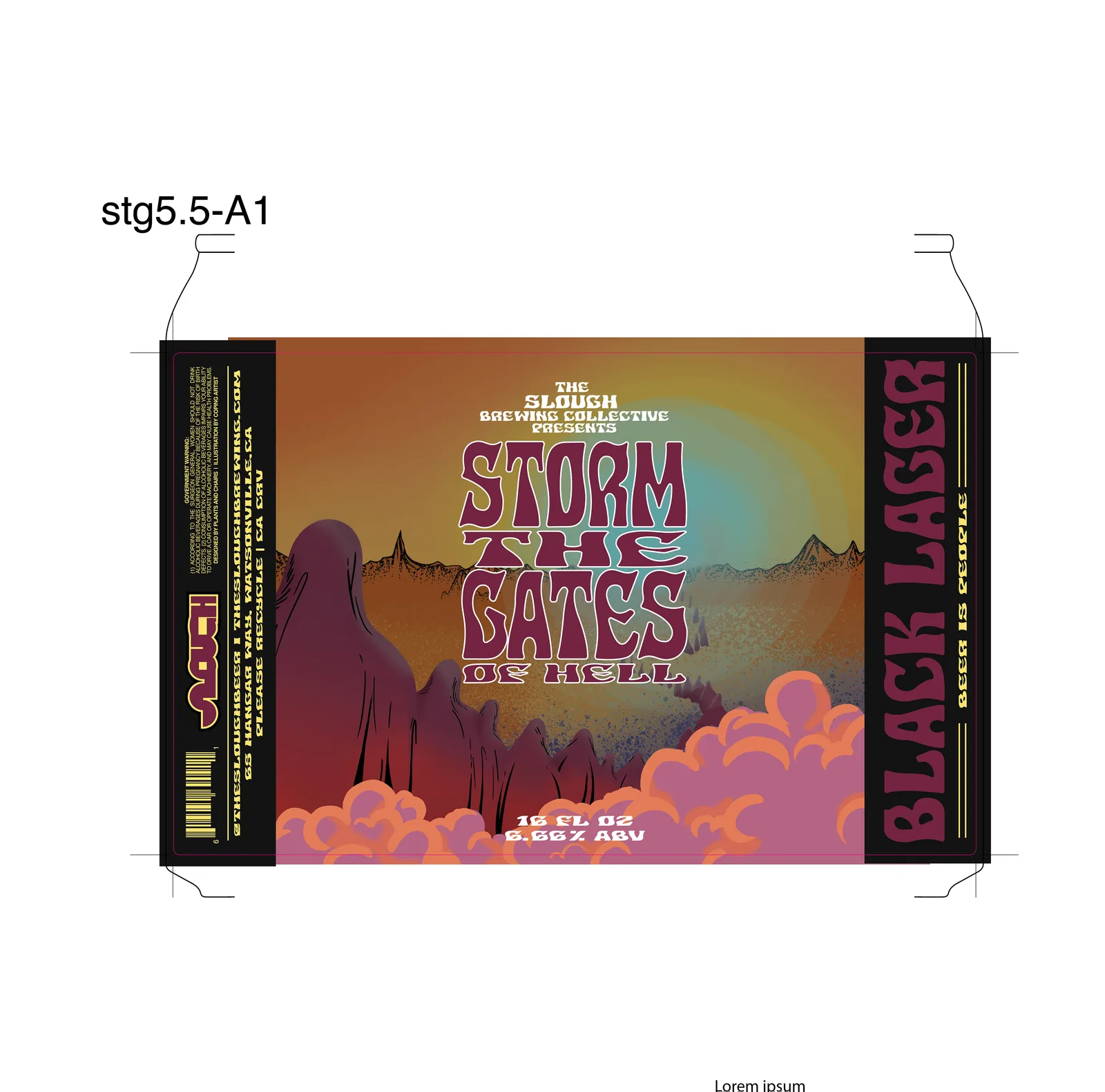 Storm The Gates of Hell Black Lager, Label, plate 7 of 17
