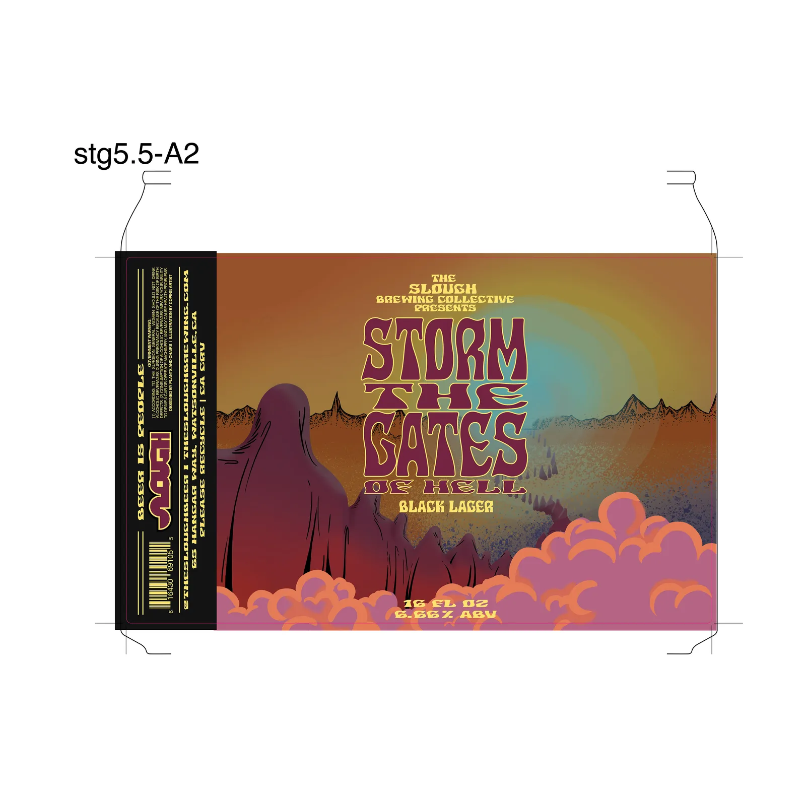 Storm The Gates of Hell Black Lager, Label, plate 9 of 17