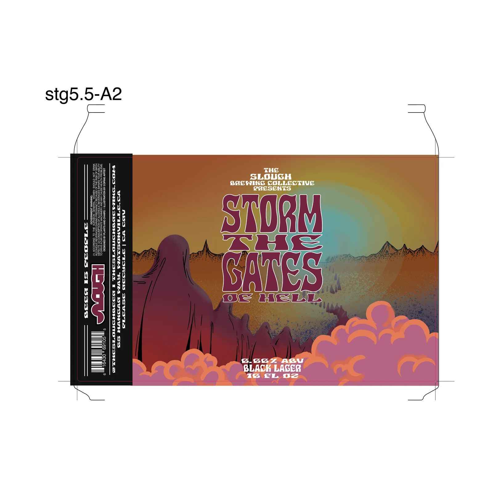 Storm The Gates of Hell Black Lager, Label, plate 10 of 17