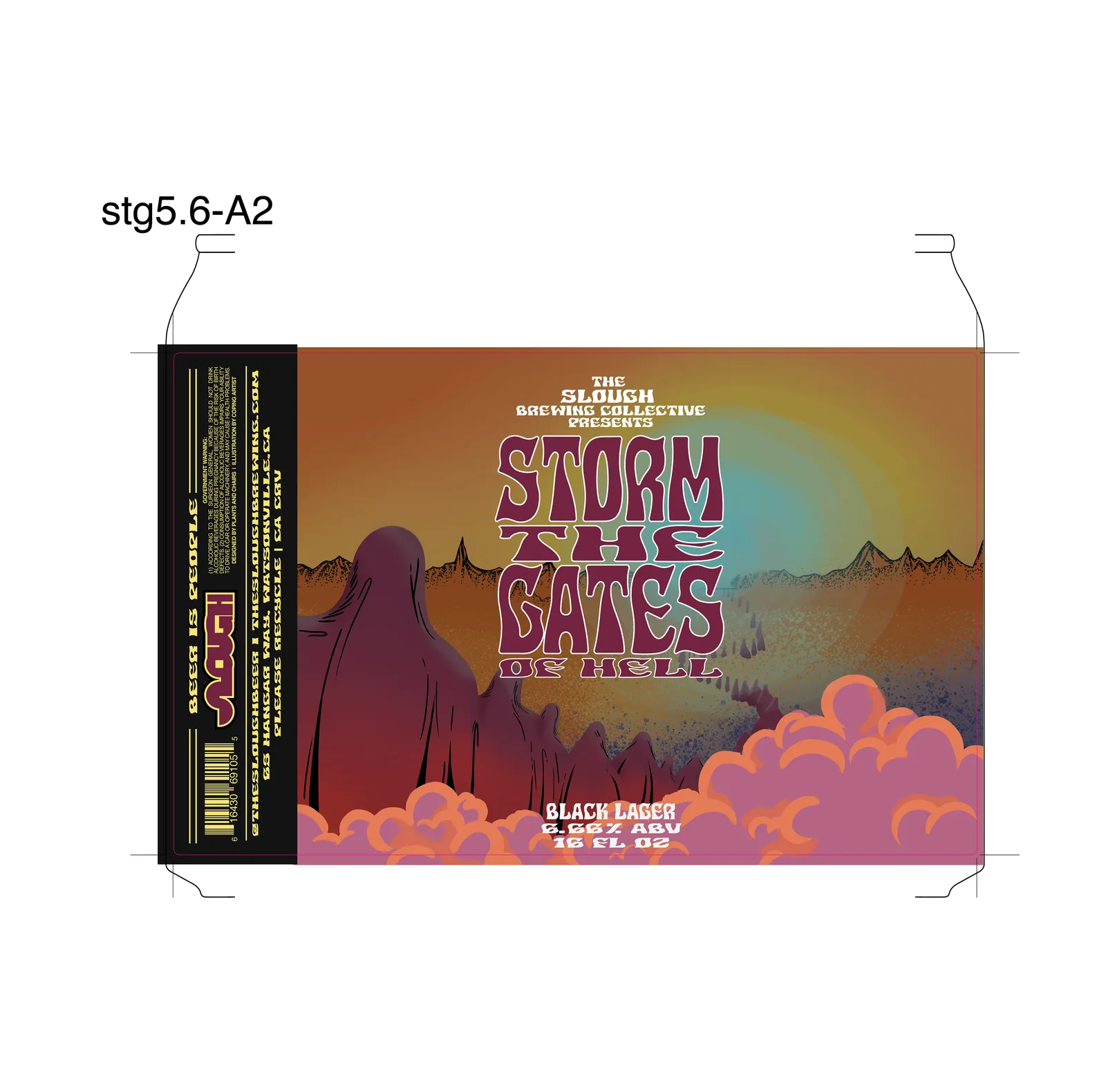 Storm The Gates of Hell Black Lager, Label, plate 11 of 17