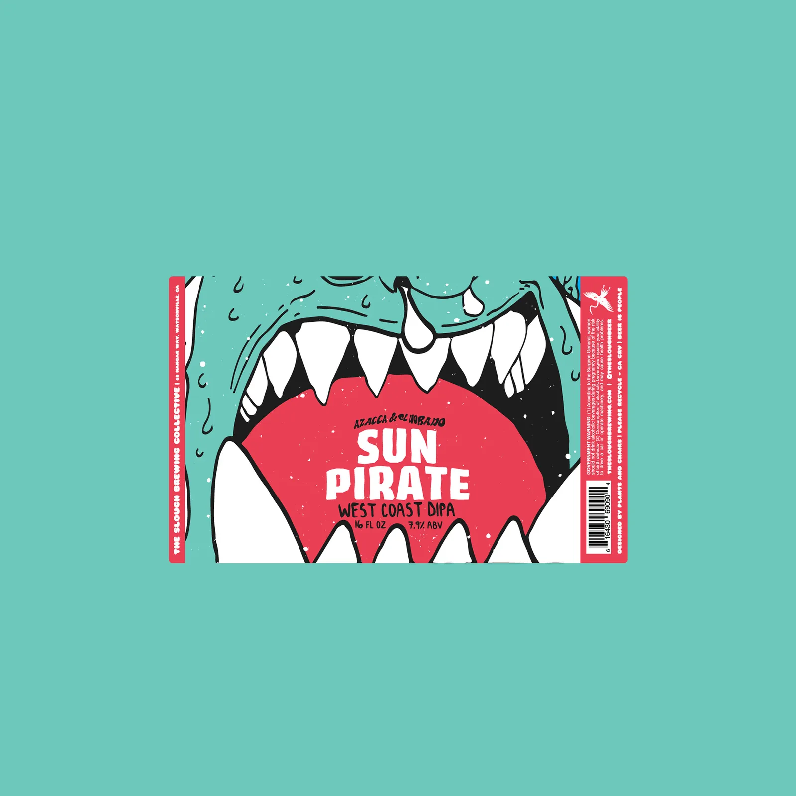 Sun Pirate West Coast DIPA Label, The Slough, plate 14 of 29