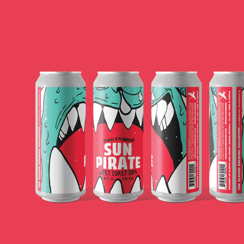 Sun Pirate West Coast DIPA Label, The Slough, plate 16 of 29