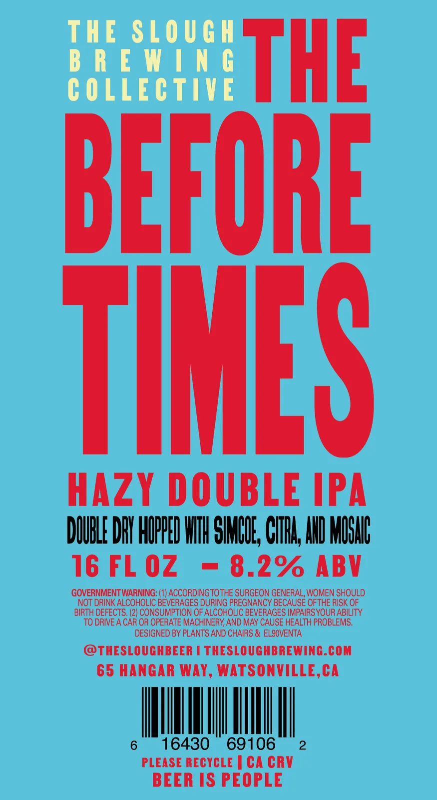 The Before Times Hazy Double IPA, Label, plate 6 of 11