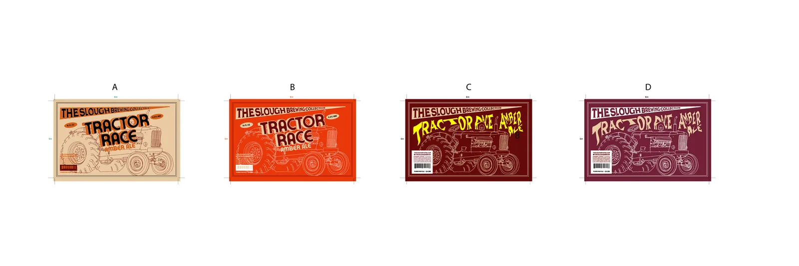Tractor Race Amber Ale Label, The Slough, plate 2 of 7