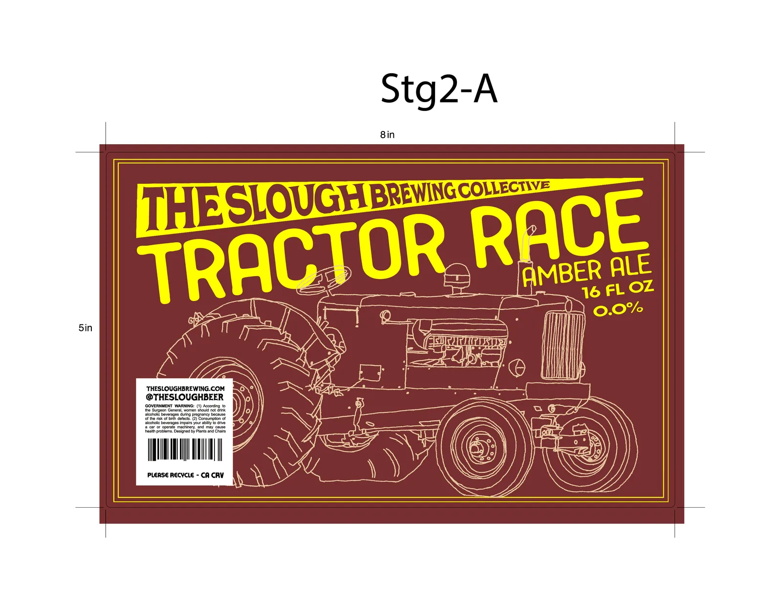 Tractor Race Amber Ale Label, The Slough, plate 3 of 7