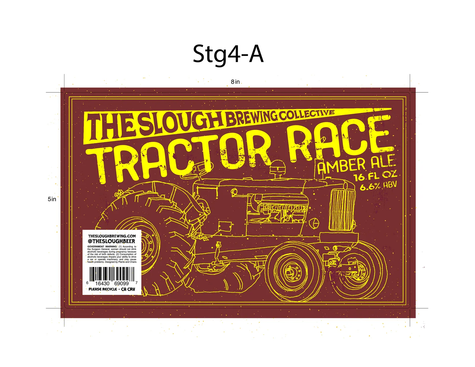 Tractor Race Amber Ale Label, The Slough, plate 5 of 7